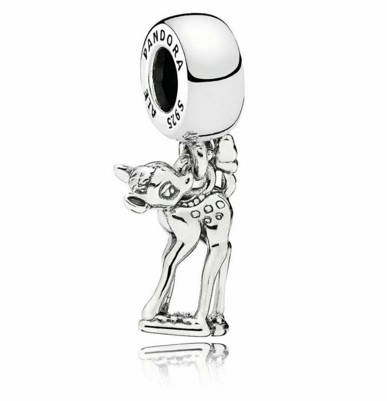 New PANDORA Disney vintage cartoon Bambi Dangle silver Charm fr jewelry bracelet