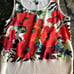 St. John Collection poppy silk sleeveless sweater tan size M