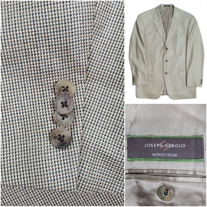 Joseph Abboud Mens Blazer Sport Coat Two Button 42L Casual Jacket Wool Suits