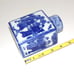Chinese Vintage Blue White Porcelain Tea Caddy with Lid Figural - EUC