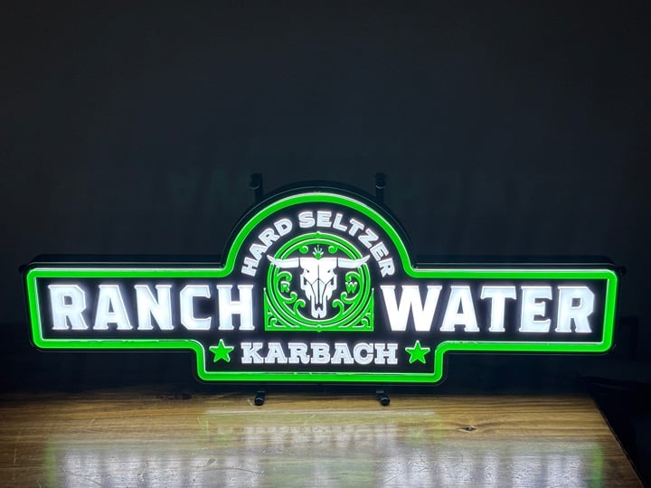 Karbach Brewing Company Ranch Water Hard Seltzer LED Bar Sign Man Cave Decor New