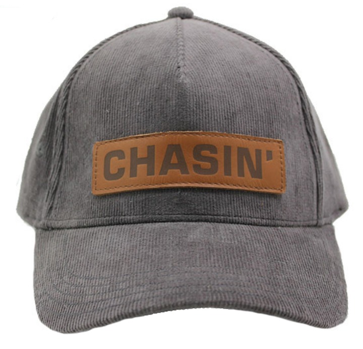 High Quality 6 Panel Custom Leather Emblem Corduroy Baseball Cap
