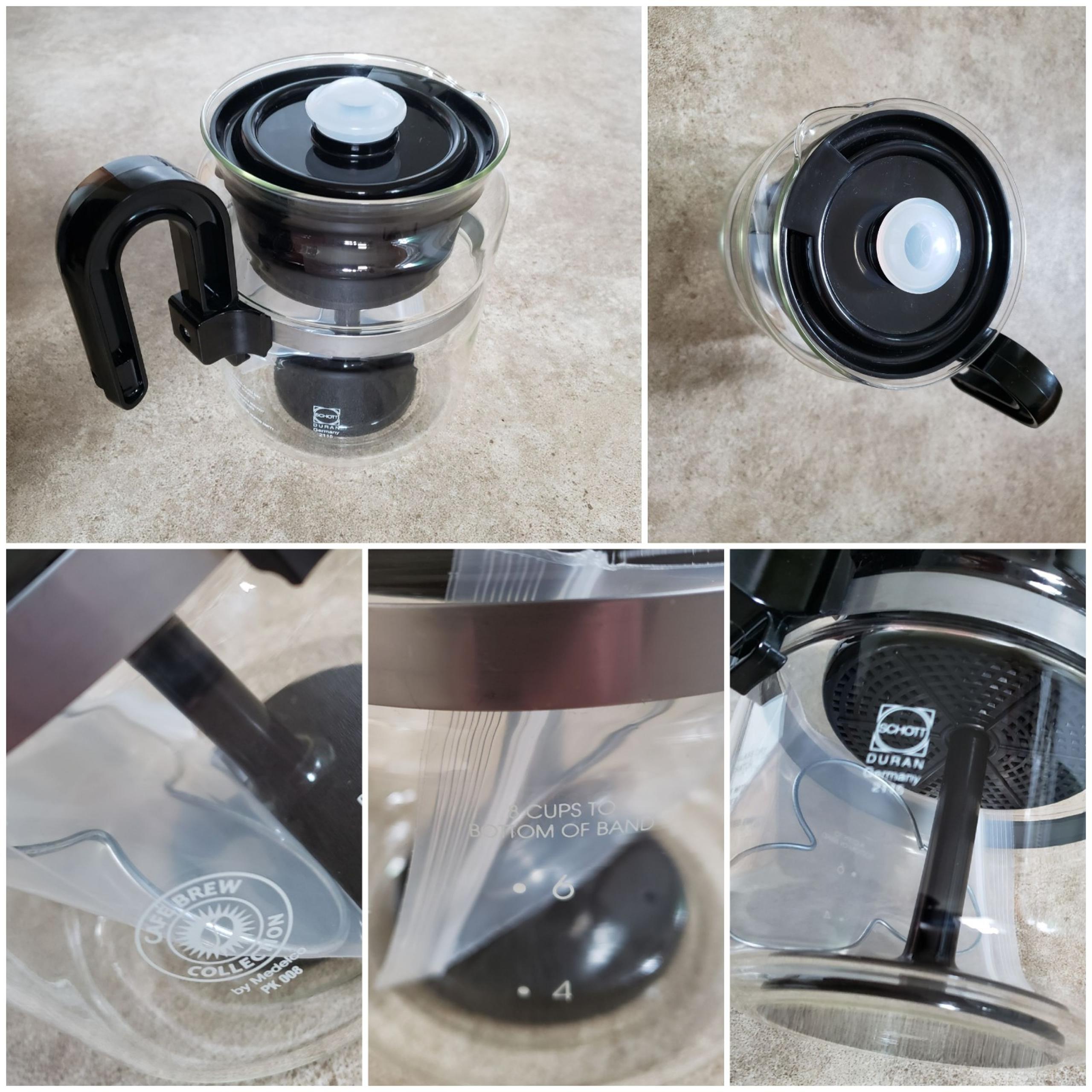 Medelco Schott Duran Glass 8 Cup Coffee Percolator