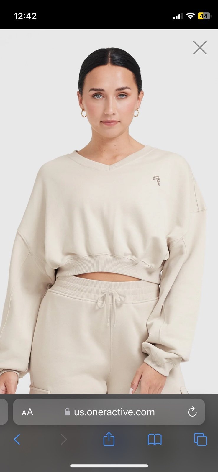 Oner Active ALL DAY LIGHTWEIGHT OVERSIZED V-NECK SWEATSHIRT