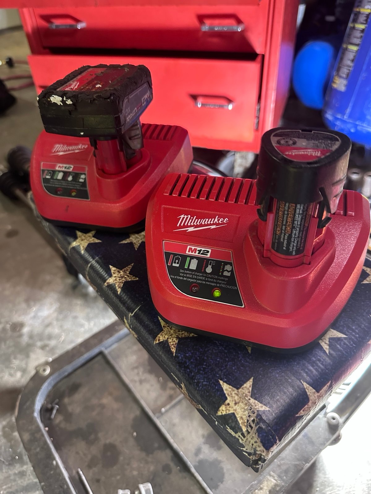 Batteries with chargers