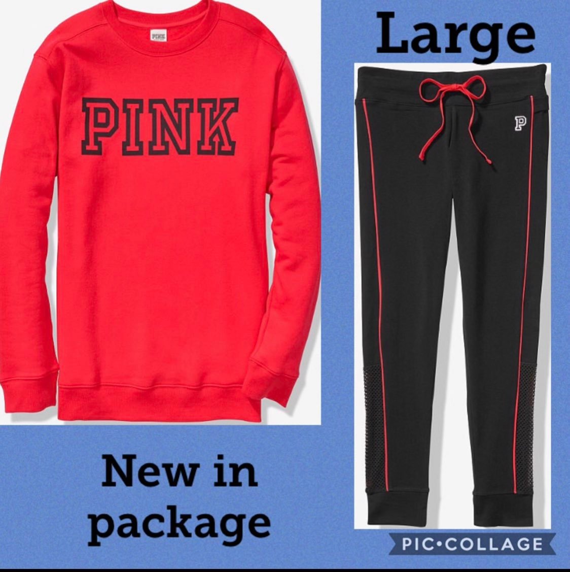 VIctoria's Secret VS Pink Pullover Sweatshirt & Leggings Outfit