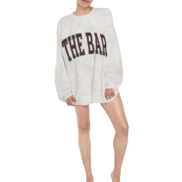 The Bar Gray/Chocolate Varsity Sweatshirt
