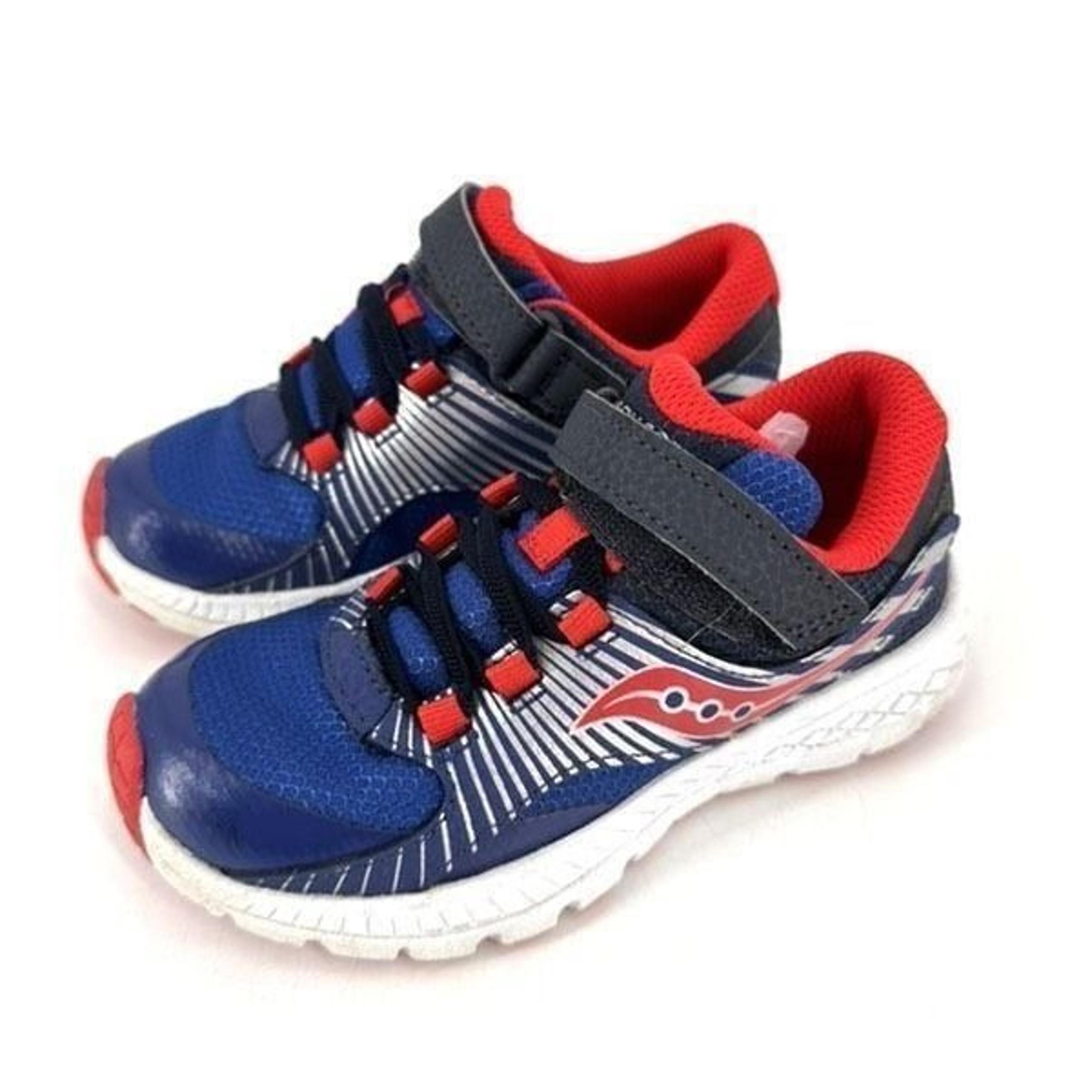 Saucony Boy's Velocer A/C Sneakers Blue & Red Little Kid Size 10.5W EUC Unisex