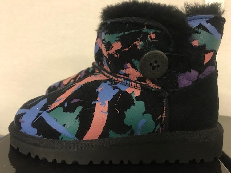 Ugg Boots Kids Size 11 paint splatter