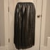 NWT Isabel Marant Shimmery Metallic Gray Black Lame Pleated Split Hem Skirt Med