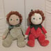 Set of two Olli Ella Patty pear and Polly poinsettia dinky dinkums