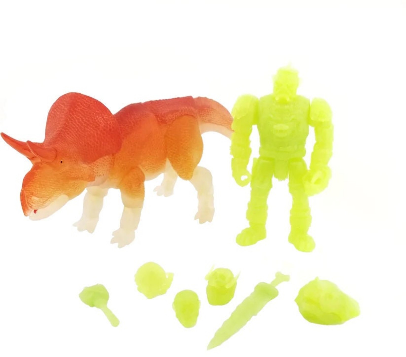 Glyos Knights of the Slice Glow Ceratopsian & GloMega Action Figures