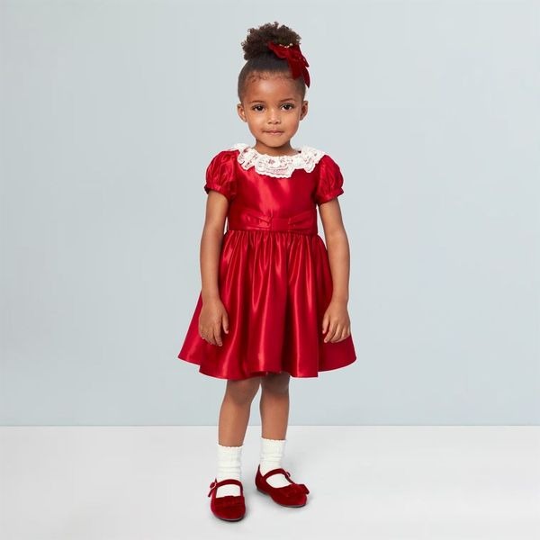 American Girl x Janie and Jack Holly-Red Party Dress for Little Girls Size 7