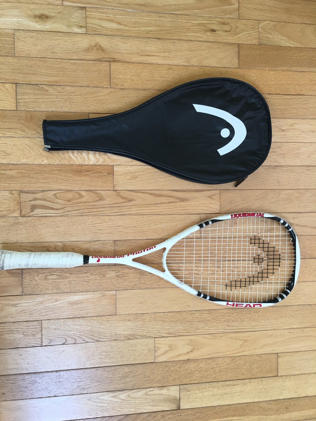 HEAD Liquidmetal photon squash racket and case