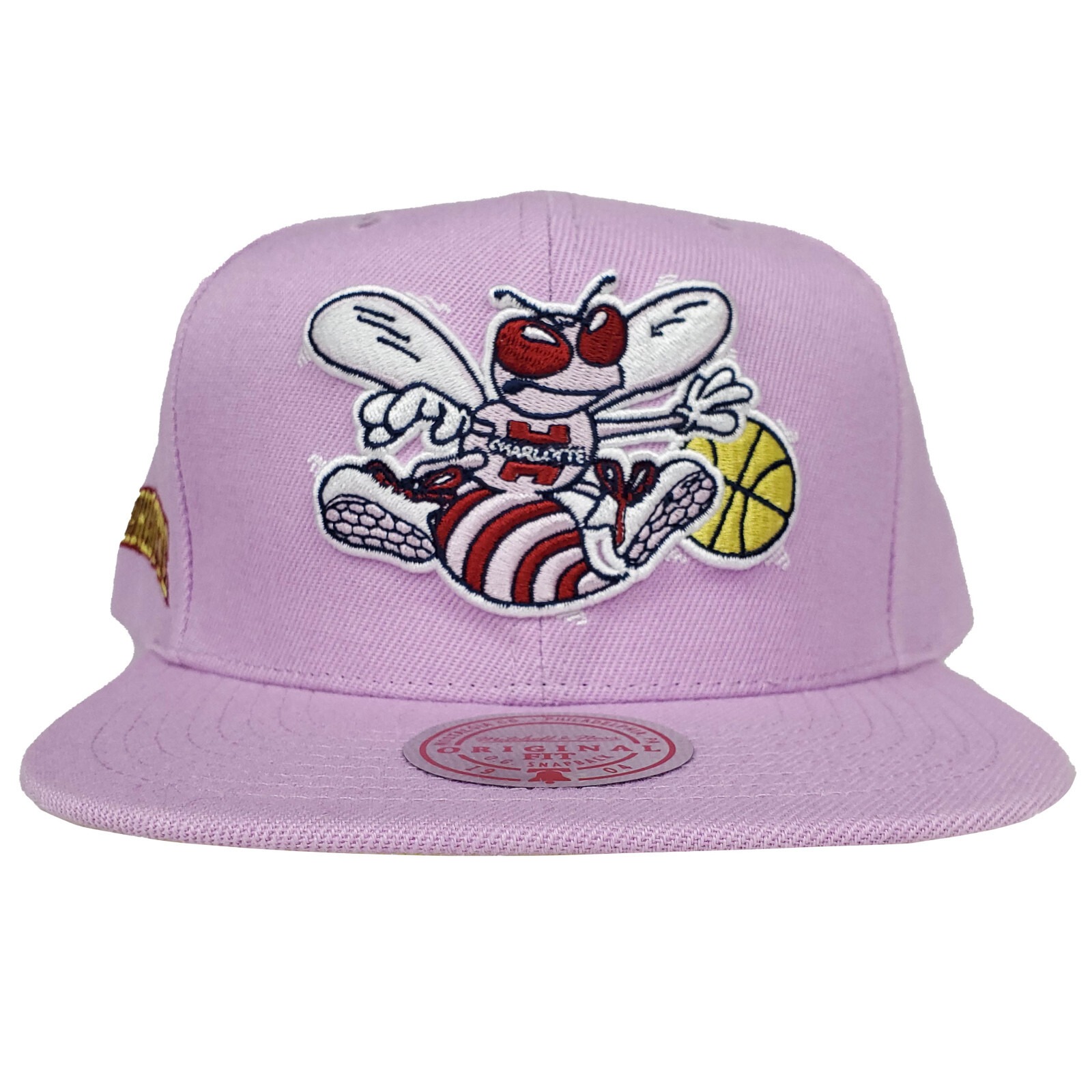 Charlotte Hornets Mitchell & Ness NBA Snapback Hat Cap 3D Logo Pastel Purple NWT
