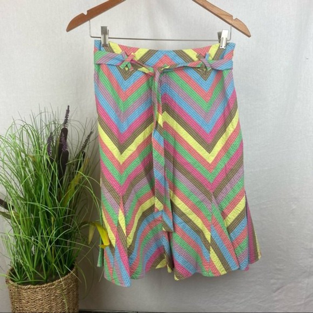 Anthropologie Elevenses A Line Midi Belted Skirt 2