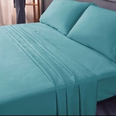 Cool Bamboo Queen Sheet Set Beach Blue