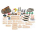 KidKraft Bucket Top Construction Wood Train Set with Bulldozer, Crane