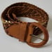 Linea Pelle collection tan gold braided belt sz small