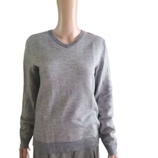 Calvin Klein Men's Sz S/M Italian Wool Blend V Neck Lightweight Sweater