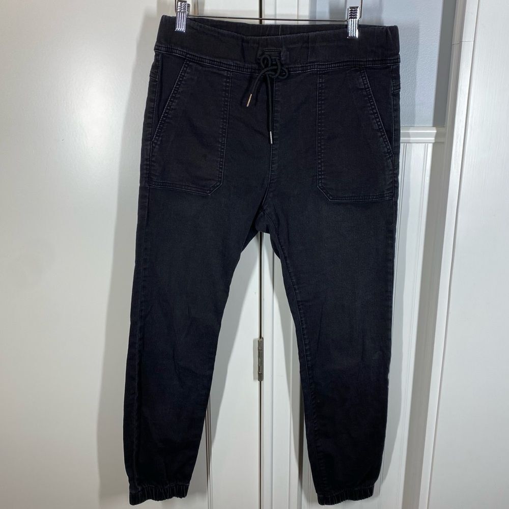 Bevy Flog Shely charcoal black gray Grey Denim jogger pants size 30