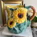 Vintage Fitz & Floyd sunflower 3 Quart pitcher 1988
