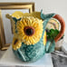 Vintage Fitz & Floyd sunflower 3 Quart pitcher 1988