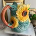 Vintage Fitz & Floyd sunflower 3 Quart pitcher 1988