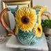 Vintage Fitz & Floyd sunflower 3 Quart pitcher 1988