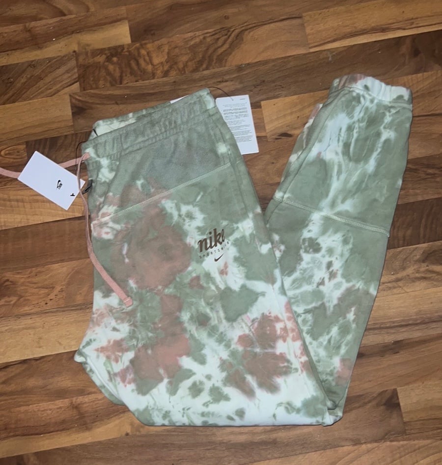 New Nike Air Club Fleece Tie-Dye Joggers