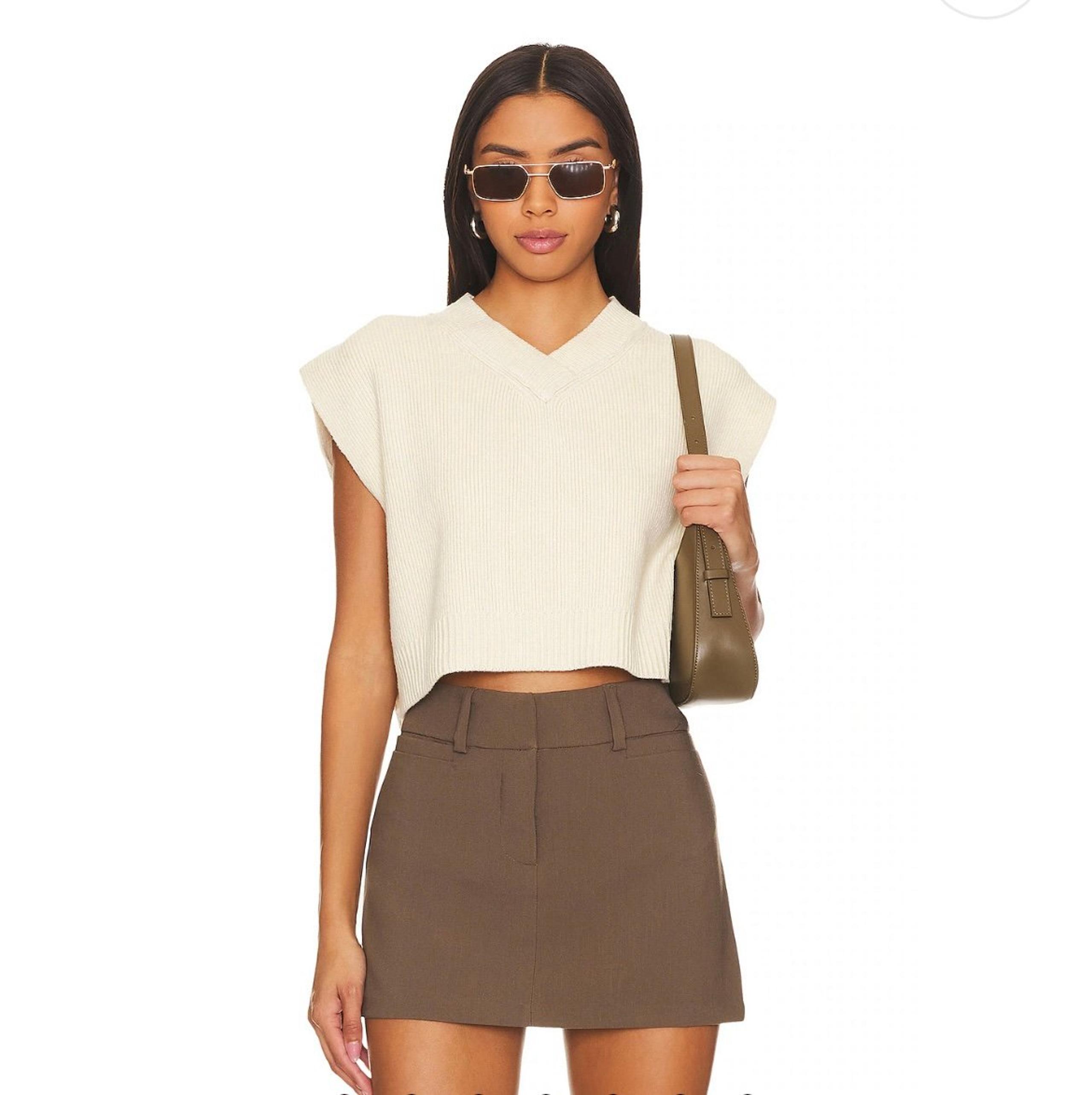 (S) FREE PEOPLE Easy Street Vest-Cream