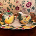 Vintage 1991 Fitz And Floyd Holiday Pear Sugar Creamer And Tray Set