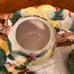 Vintage 1991 Fitz And Floyd Holiday Pear Sugar Creamer And Tray Set