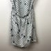 Theyskens Theory Printed Mini Dress Semi-Sheer Back Layered Size L Abstract
