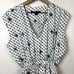 Theyskens Theory Printed Mini Dress Semi-Sheer Back Layered Size L Abstract