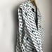 Theyskens Theory Printed Mini Dress Semi-Sheer Back Layered Size L Abstract
