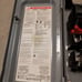 Heavy Duty Disconnect Switch 30 Amp 600 Volt