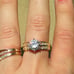 14k yellow gold 6 prong Diamonique brilliant CZ ring size 7.75