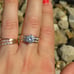 14k yellow gold 6 prong Diamonique brilliant CZ ring size 7.75