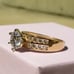 14k yellow gold 6 prong Diamonique brilliant CZ ring size 7.75