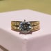 14k yellow gold 6 prong Diamonique brilliant CZ ring size 7.75