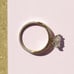14k yellow gold 6 prong Diamonique brilliant CZ ring size 7.75
