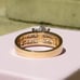 14k yellow gold 6 prong Diamonique brilliant CZ ring size 7.75