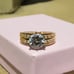 14k yellow gold 6 prong Diamonique brilliant CZ ring size 7.75