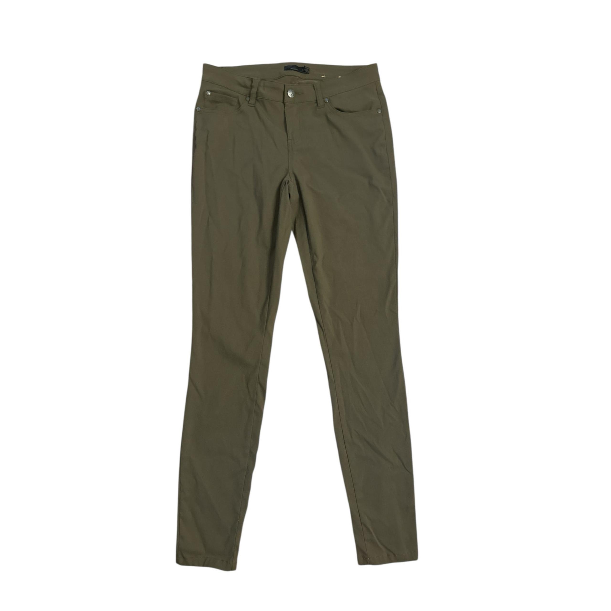 Women 6 PrAna Skinny Stretch Green Pants Hike Camp Outdoor Travel