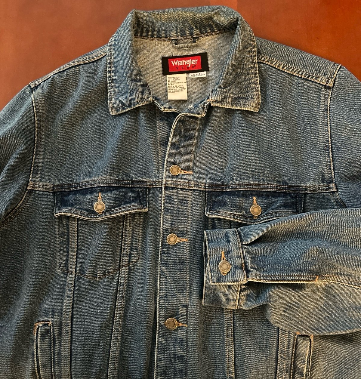 Ccpelsie Men's Motorcycle Vintage Ripped Denim Trucker Jean Jacket Khaki One Size
