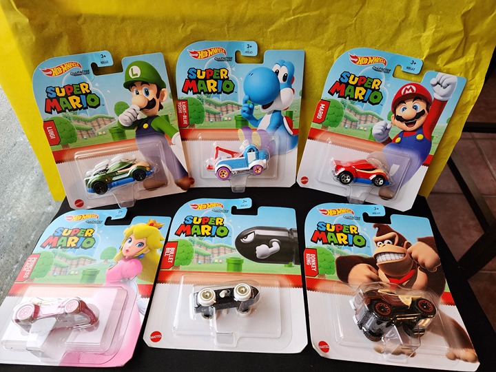 Hot Wheels Character Cars – Super Mario – Complete Set