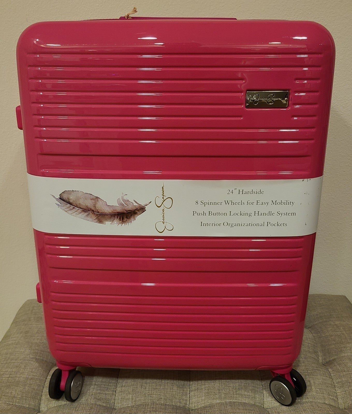 Jessica Simpson Expandable Barbie Pink Suitecase