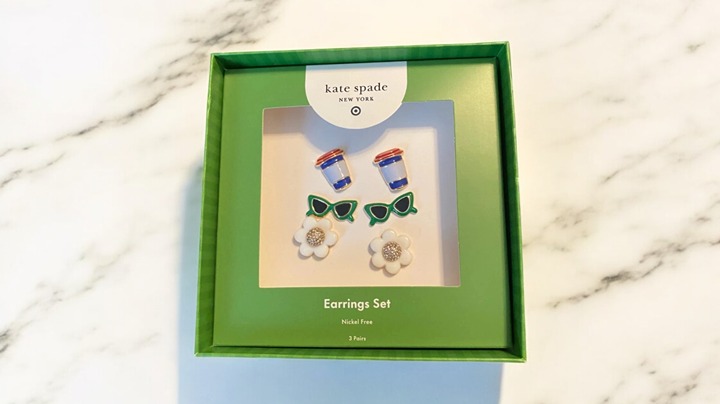 Fit & style 3pk of mixed novelty stud earrings Designed as flowers, sunglasses a