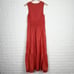 Anthropologie The Somerset Maxi Dress Linen Ties Sleeveless Tiered Orange Small